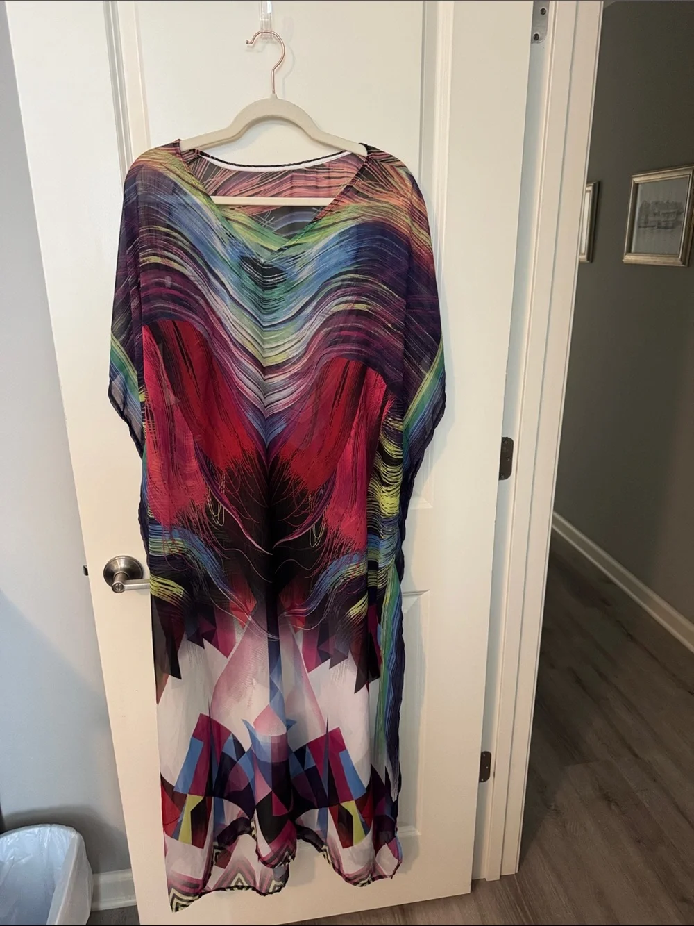 Multicolor Flowing Kaftan Dress